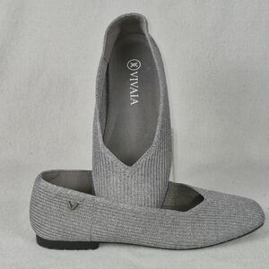 Vivaia Margot Women’s Casual Flats – Square Toe, Rich Grey, Size 6.5 - Preowned
